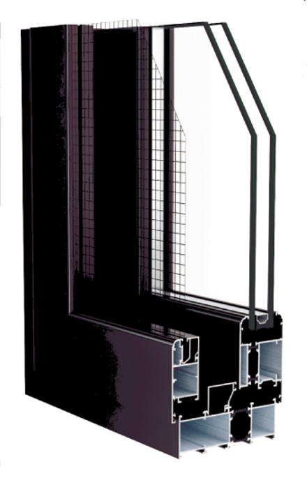 WY-K112AGFD Thermal Break Casement Window With Gauze