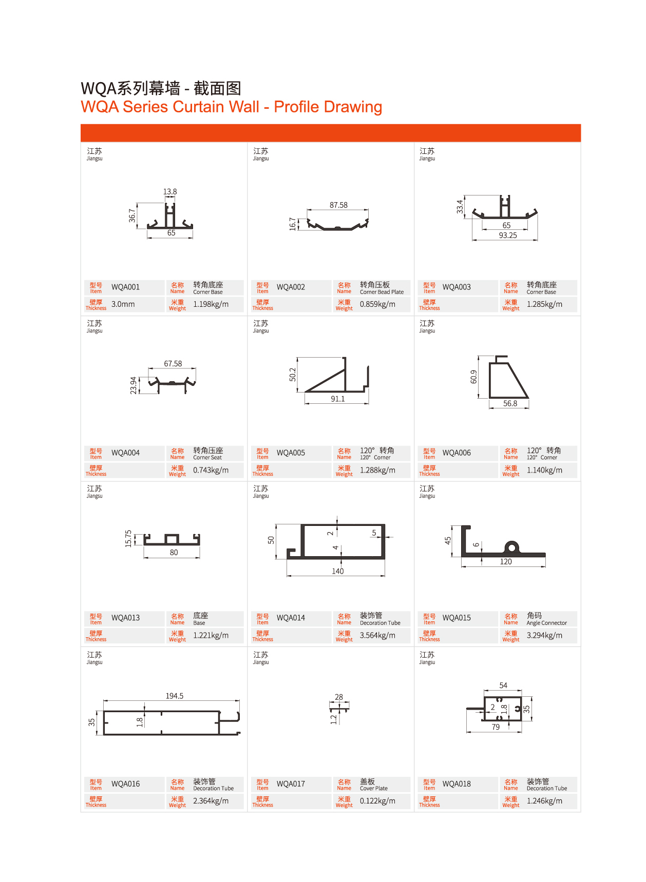 WQA Series Curtain Wall