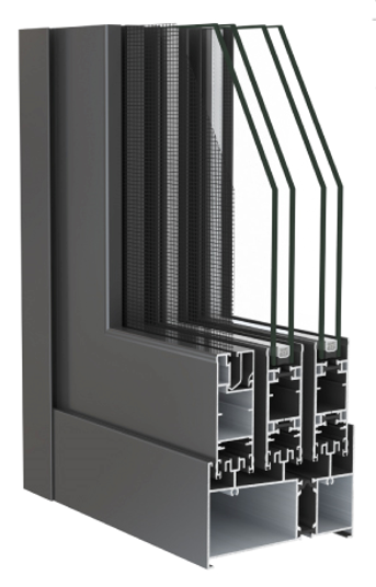 WT120GR Thermal Break Three Track Sliding Window